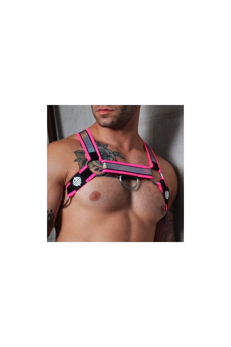 Harnais Reflector Neon Rose