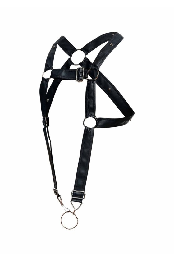 Harnais Cross Cockring Dngeon Noir