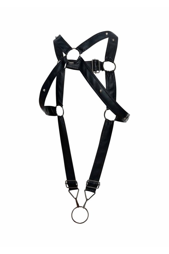 Harnais Cross Cockring Dngeon Noir
