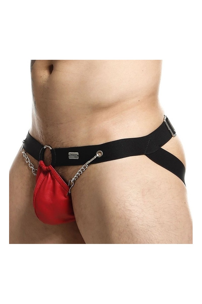 Jockstrap Ring & Chain Dngeon Rouge