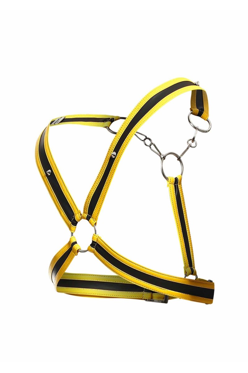 Harnais Cross Chain Dngeon Noir-Jaune