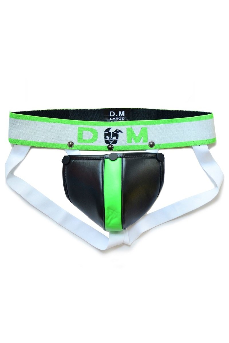 Jockstrap Neo Dungeon Noir-Vert fluo