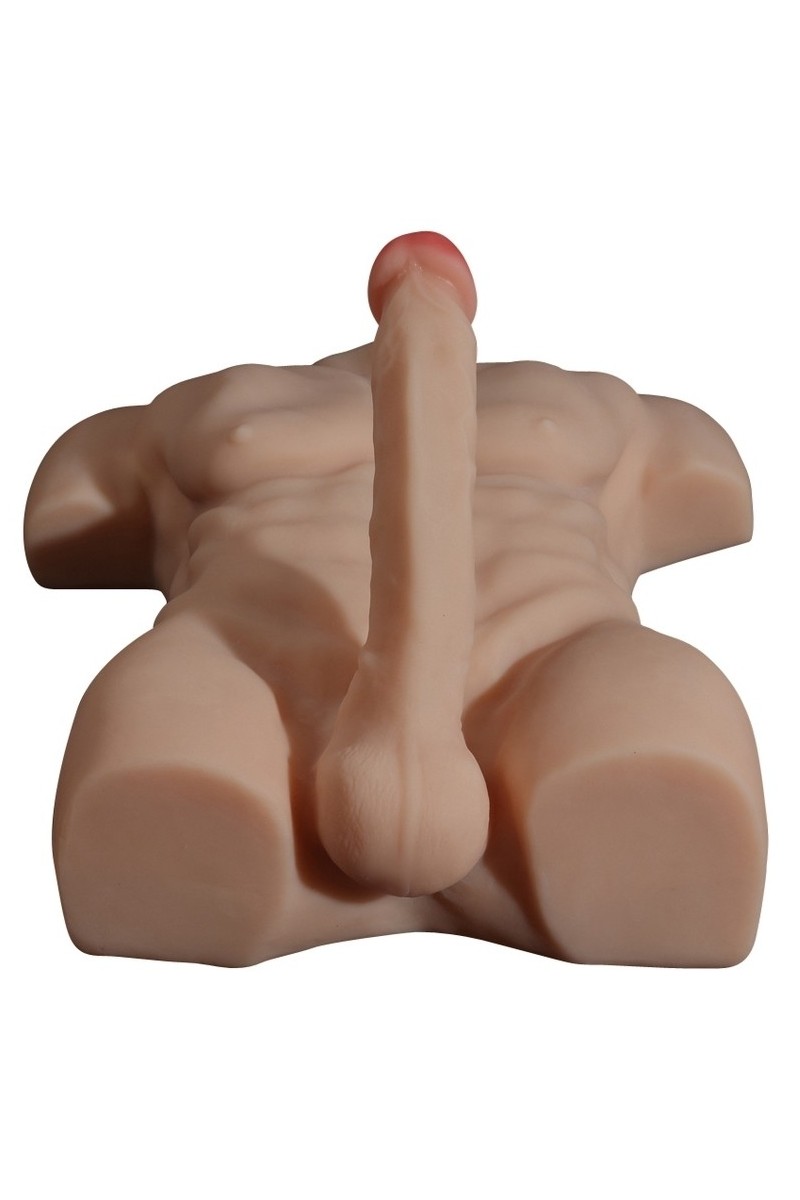 Masturbateur Buste et Pénis articulé Torso Man Sexe de 20cm