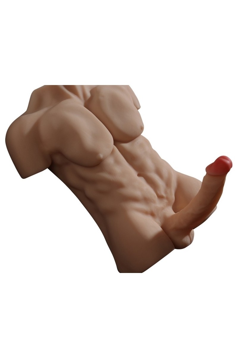 Masturbateur Buste et Pénis articulé Torso Man Sexe de 20cm