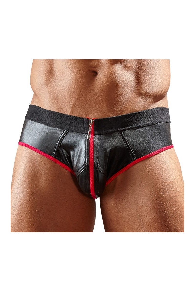 Jockstrap Joy Zip Noir-Rouge