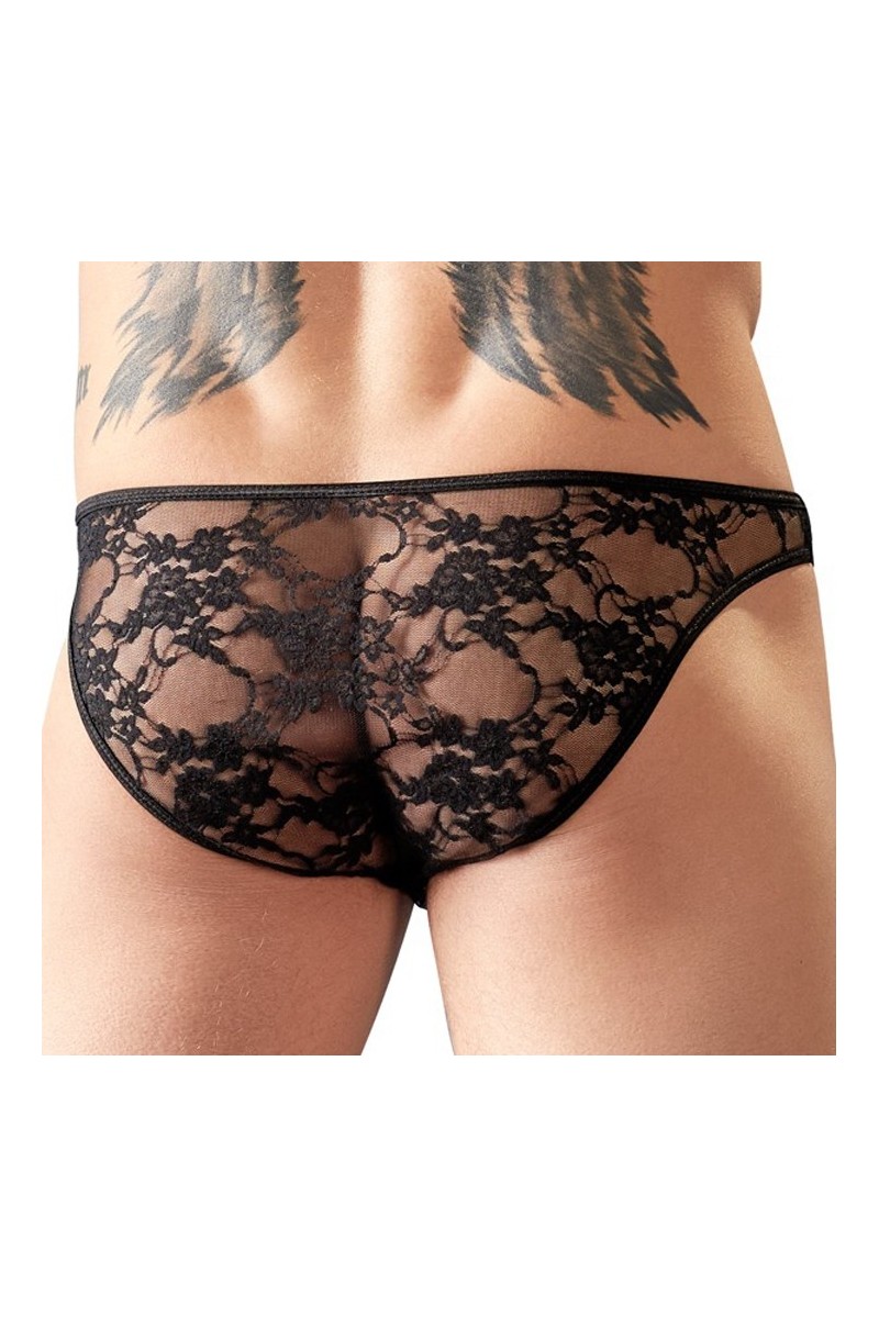 Slip sexy dentelle FlowThin Noir