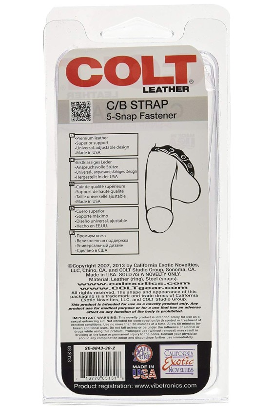 Cockring 5 pressions cuir