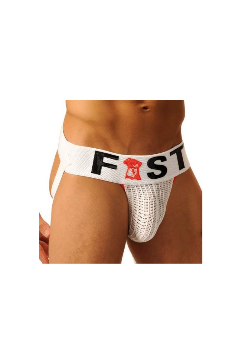 Jockstrap Fist logo Blanc