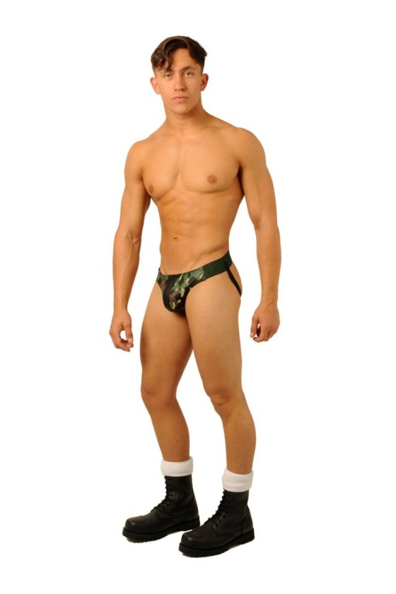 Jockstrap Fist Leather Camo Army