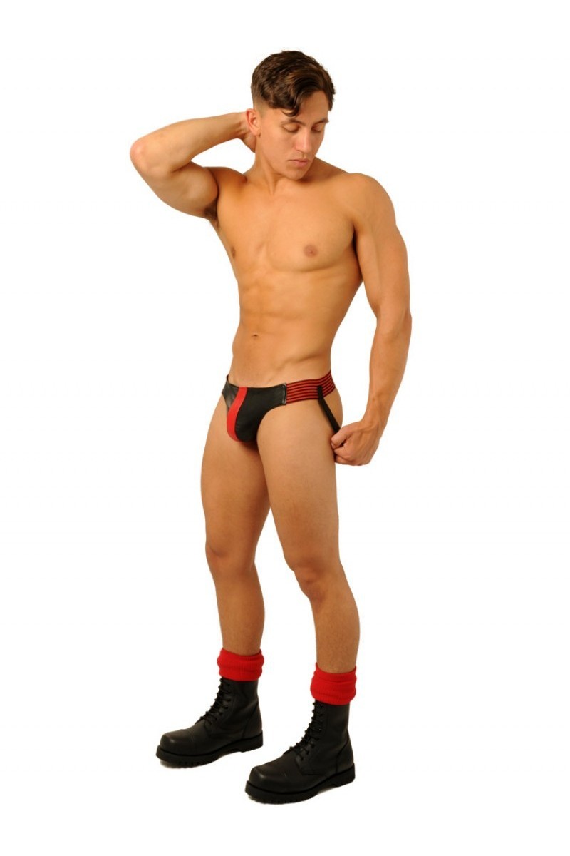 Jockstrap Fist Leather Rouge