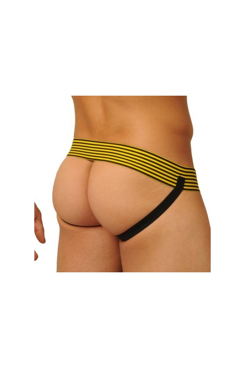 Jockstrap Fist Leather Jaune