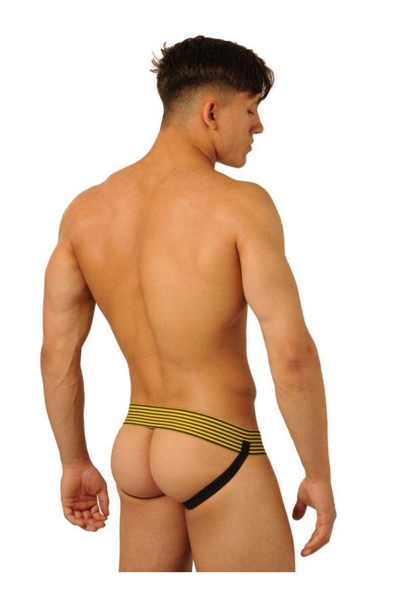 Jockstrap Fist Leather Jaune