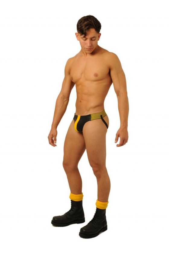 Jockstrap Fist Leather Jaune