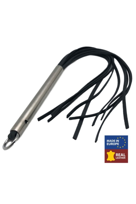 Martinet 12 brins en cuir - Manche Alu - 53cm