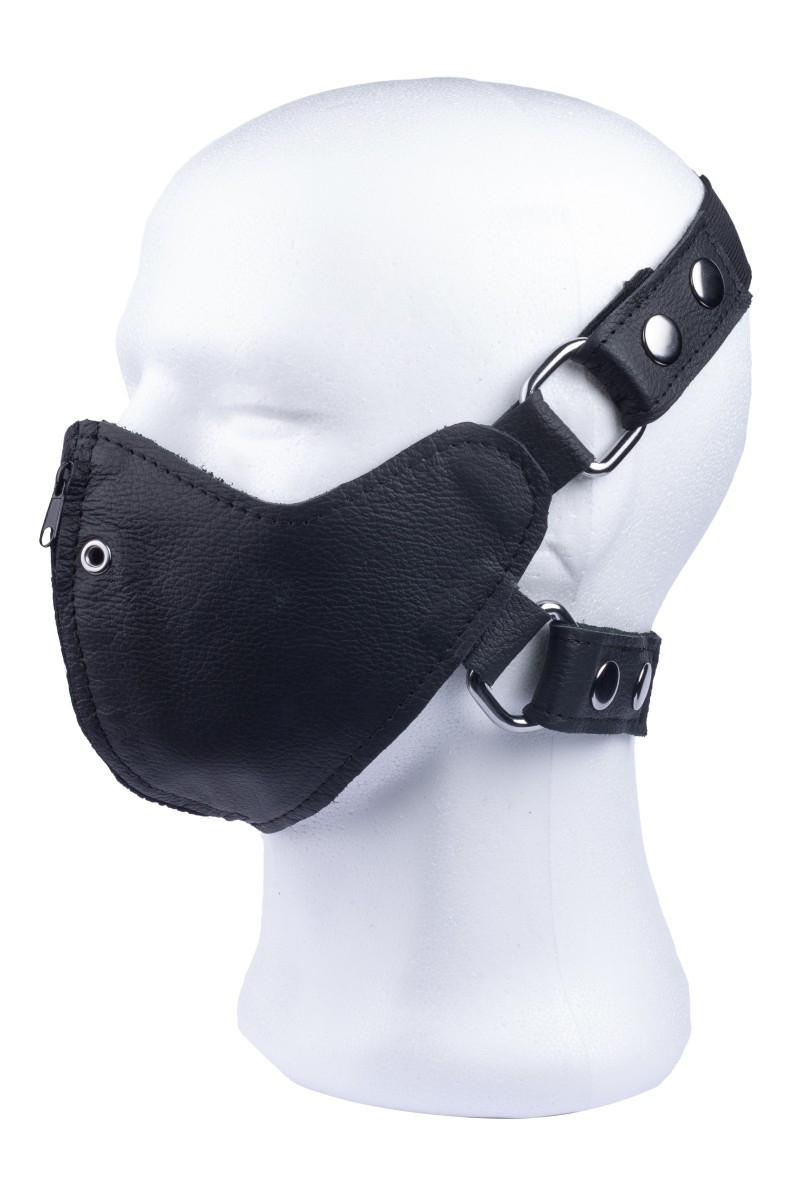 Masque en cuir avec Zip