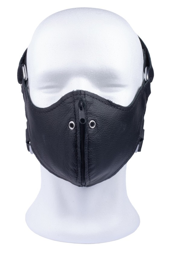 Masque en cuir avec Zip