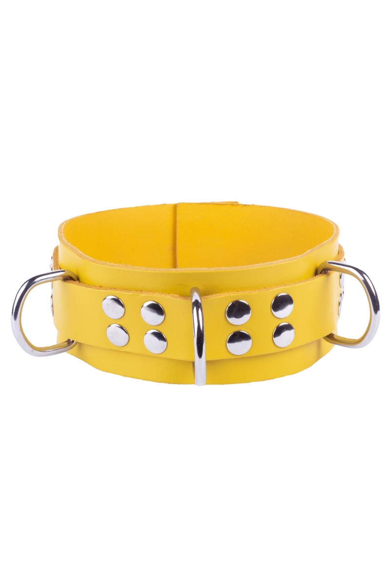 Collier en cuir Ultra Jaune