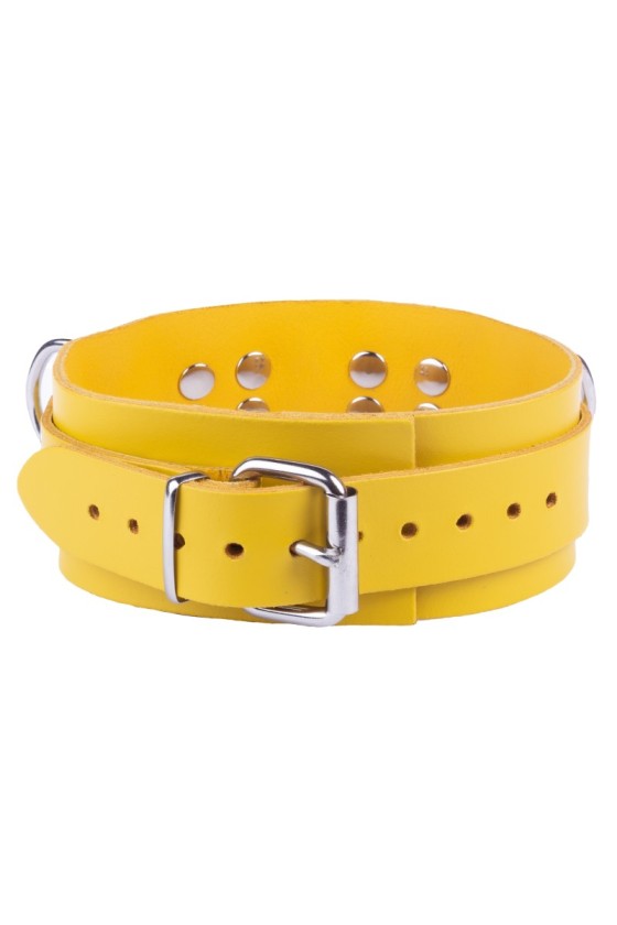 Collier en cuir Ultra Jaune