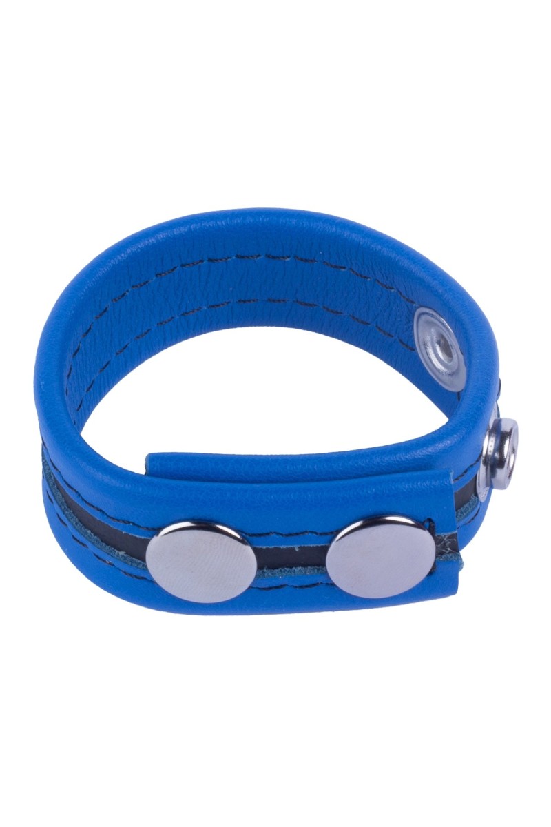 Cockring en cuir Tippy Bleu