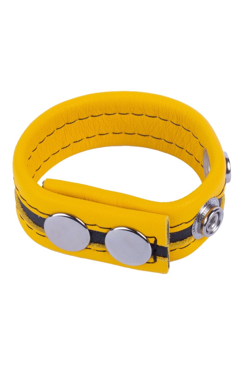 Cockring en cuir Tippy Jaune