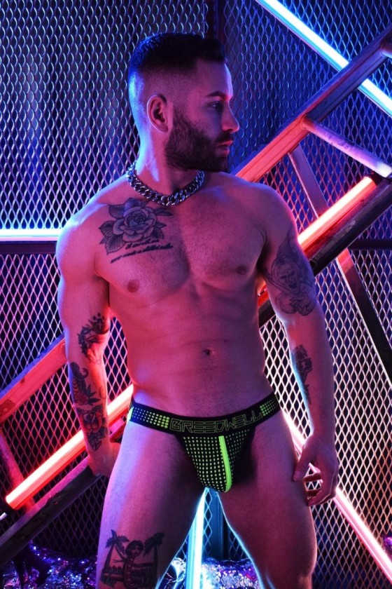 Jockstrap MANHOLE Vert fluo