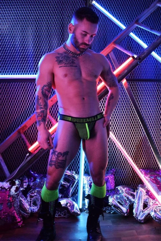 Jockstrap MANHOLE Vert fluo