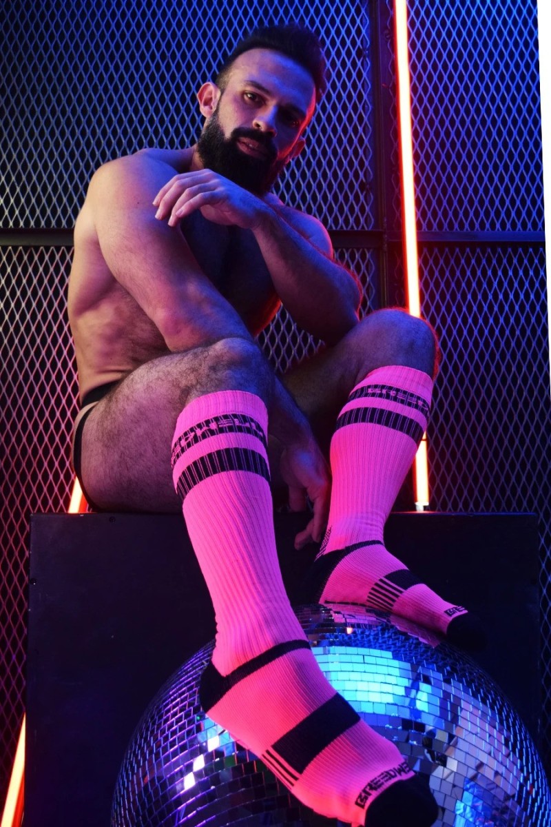 Chaussettes hautes LOGO KNEE Roses