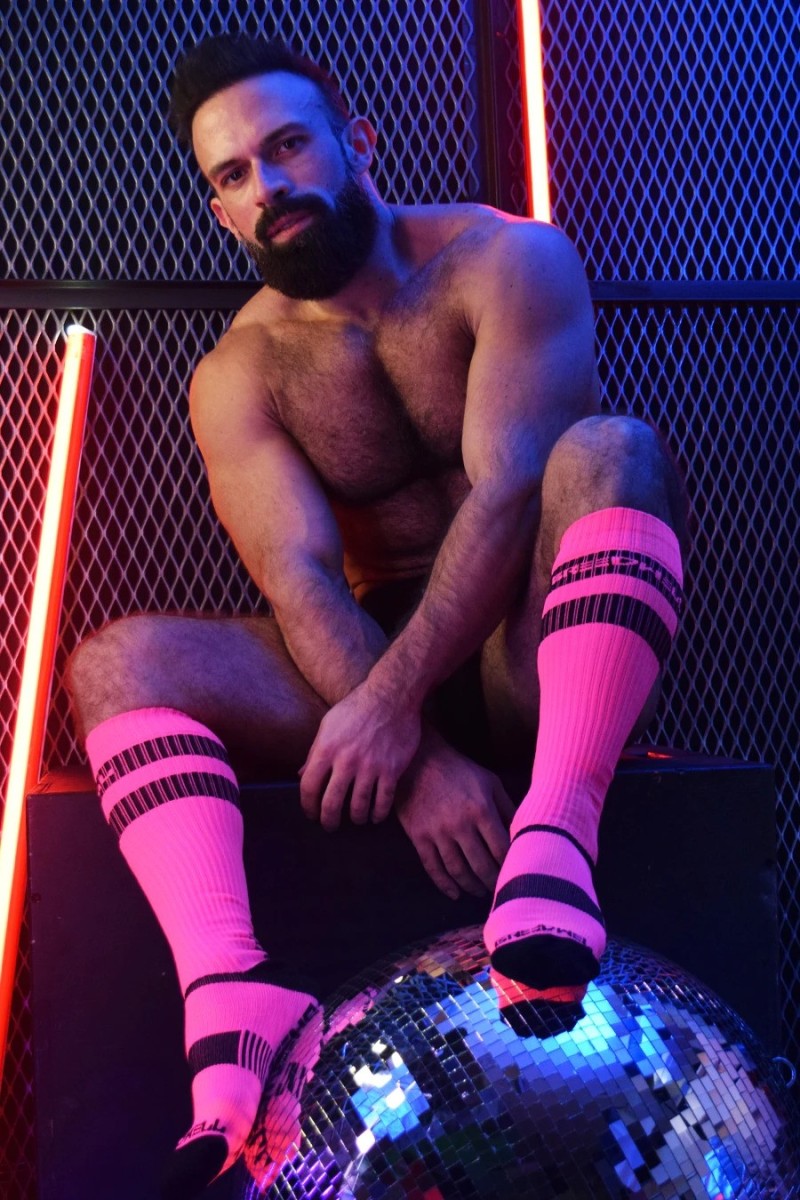 Chaussettes hautes LOGO KNEE Roses