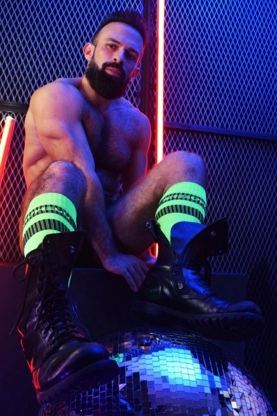 Chaussettes hautes LOGO KNEE Vert Neon