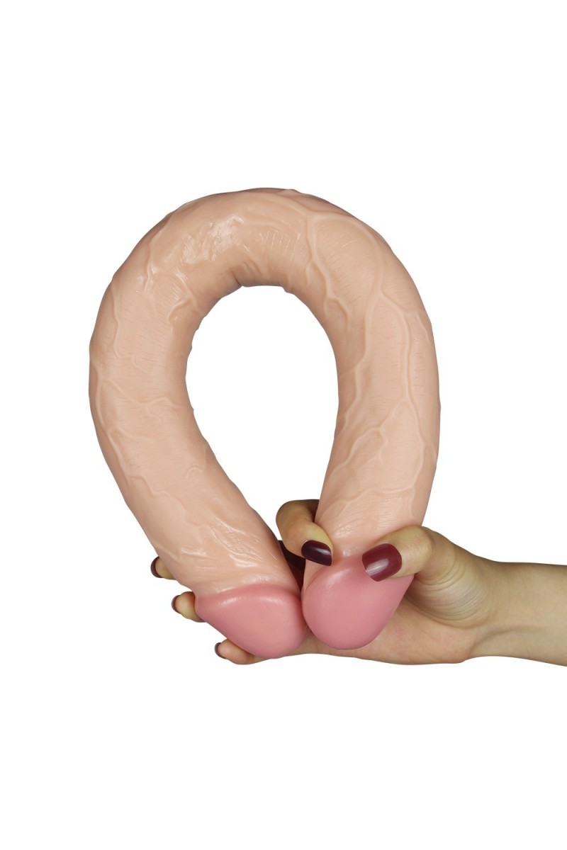 Double Dildo Realistic Slim 44 x 4.5cm