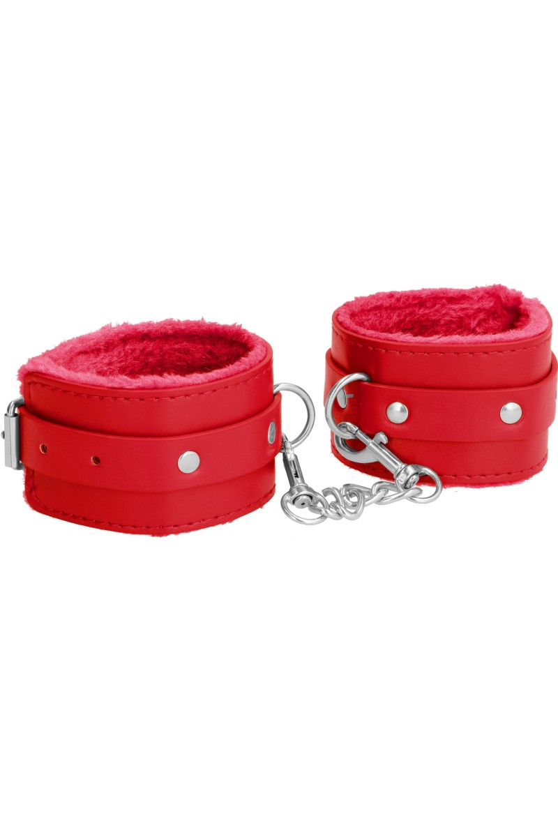 Menottes de poignet Plush Rouge