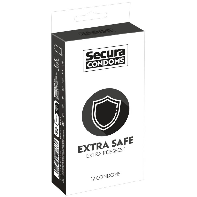Préservatifs épais en latex Extra Safe 53mm x12