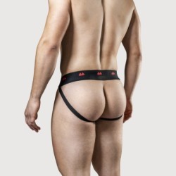 Taille S  -  Jockstrap Rev2 Noir Rouge