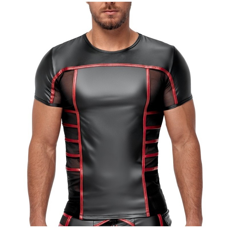 Taille S  -  T-shirt TOP ORMETO Noir-Rouge