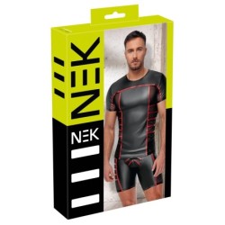 Taille S  -  T-shirt TOP ORMETO Noir-Rouge