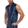 Taille M  -  Débardeur avec zip Top Andio Bleu métallisé