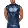 Taille XL  -  Débardeur avec zip Top Andio Bleu métallisé