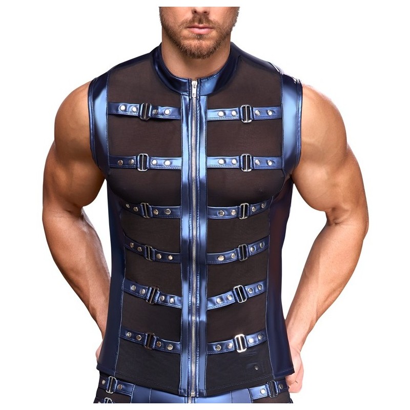 Taille M  -  Veste avec zip Top Eclino Bleu métallisé