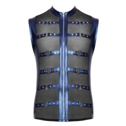 Taille XL  -  Veste avec zip Top Eclino Bleu métallisé