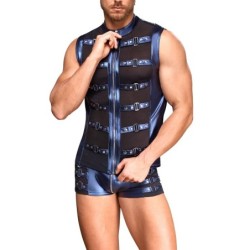 Taille XXL  -  Veste avec zip Top Eclino Bleu métallisé