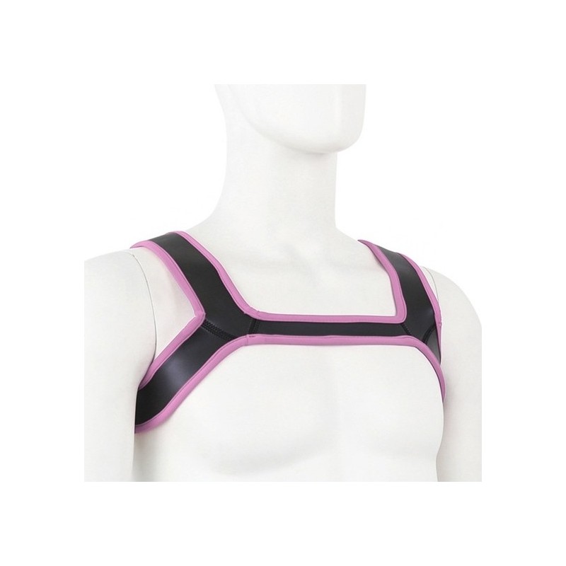 Harnais en néoprène SHOULD WIDE Noir-Rose