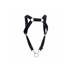 Harnais élastique et Cockring DNGEON UP Noir