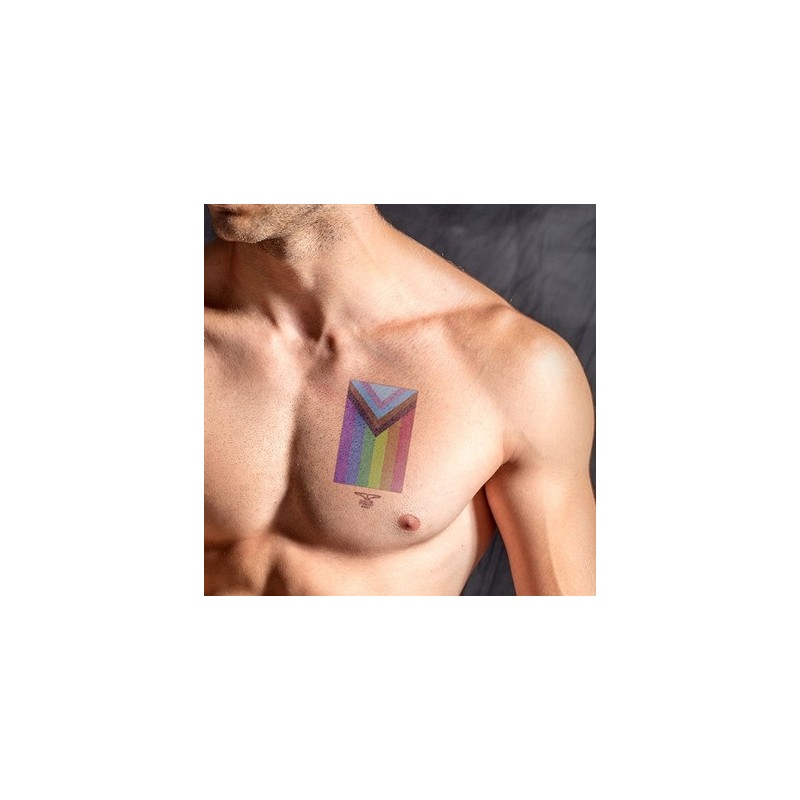 Tatouage éphémère PRIDE FLAG 10 x 10cm