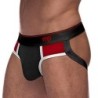 Taille S/M  -  Jockstrap RETRO SPORT Noir-Rouge