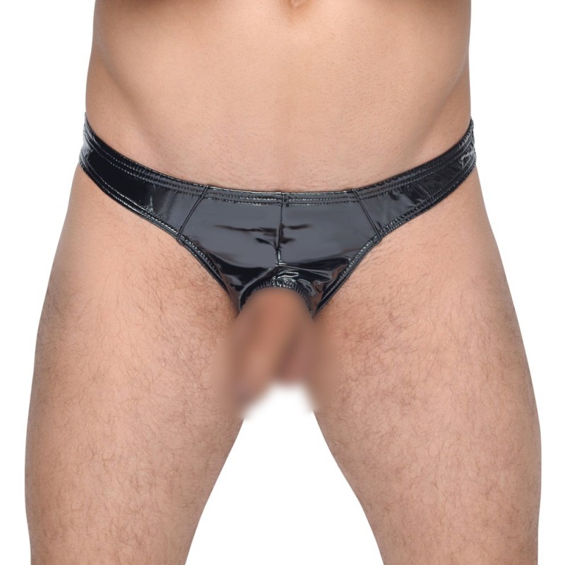 Taille S  -  Slip VINYL OPEN Noir