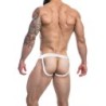 Taille M  -  Jockstrap Miami Ink Blanc-Couleurs