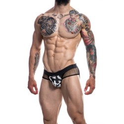 Taille M  -  Jockstrap Mixed Camouflage Noir-Blanc