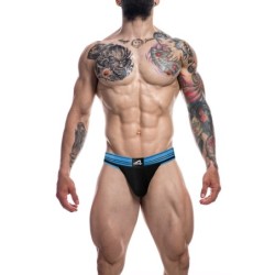 Taille XL  -  Jockstrap Rugby Noir-Bleu