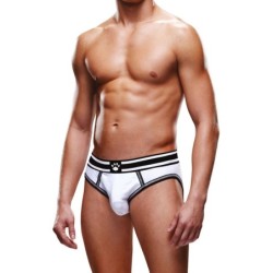Taille L  -  Bottomless OPEN BRIEF Prowler Blanc-Noir