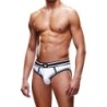 Taille XL  -  Bottomless OPEN BRIEF Prowler Blanc-Noir